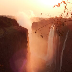 Victoria Falls at Sunset brighter