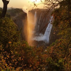 Victoria falls sunset vertical brighter