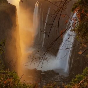 Victoria falls sunset vertical closer